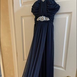 Women long blue dress